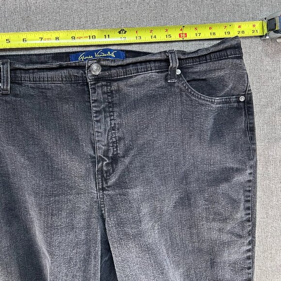 Gloria Vanderbilt FLARED Denim Jeans Women's 20W PERFECT FIT Black Casual - Picture 9 of 14